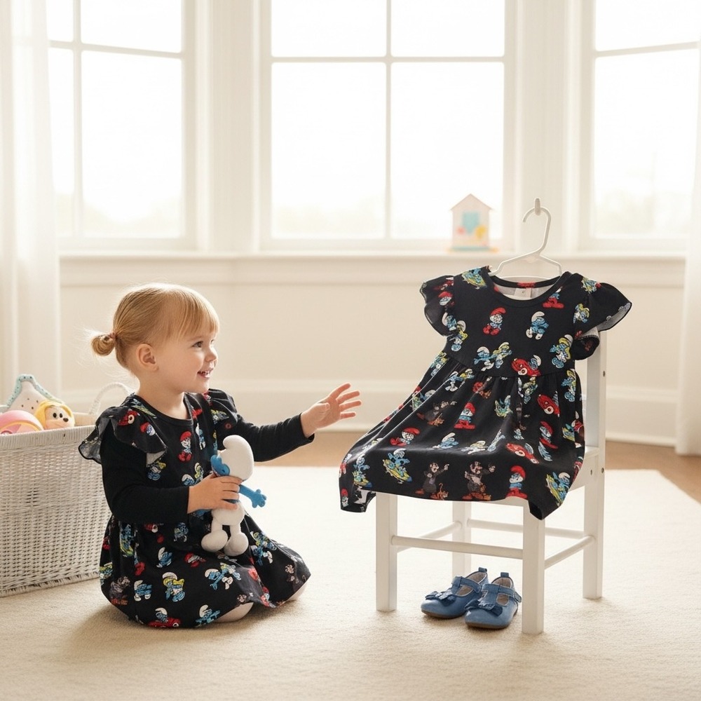 Smurf Toddler Dress Size 2T – NWT Sensory Friendly Boutique Outfit